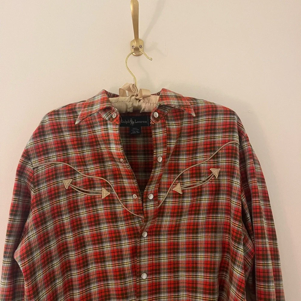 ralph lauren 100% cotton size 8 button up beautiful top - Picture 3 of 7